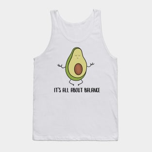 Avocado Doing Yoga, Funny Zen Mediation, Balance Tank Top